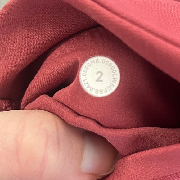 lululemon Fast and Free *Brushed High-Rise Tight 28" Mulled Wine Size 2 - Picture 13 of 15